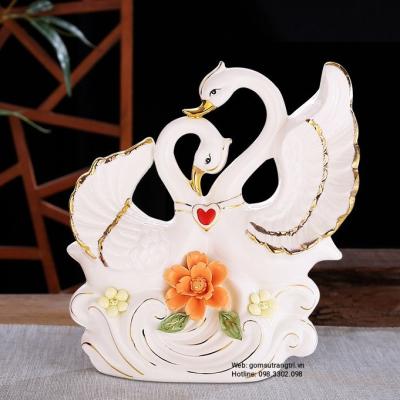 tượng sứ thiên nga, tượng tình yêu, quà cưới, quà tặng, trang trí nhà cửa